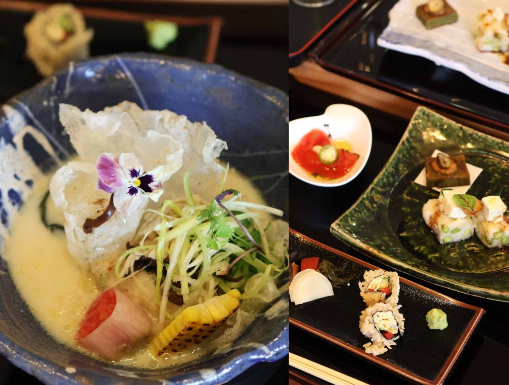 Gluten free and vegan Japanese cuisine created by chefs participating in Washoku Lovers event