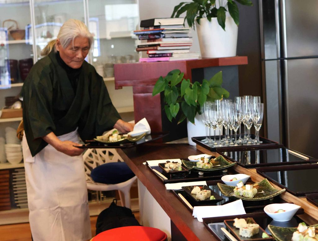 Hideo Dekura inside his Culinary Studio Dekura