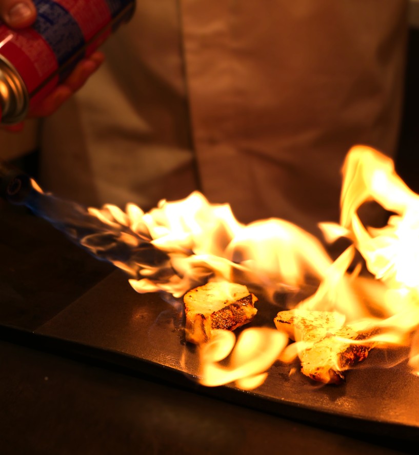 Aburi searing technique applied to fish at Sushi Sei Darling Square